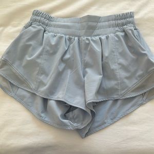 Lululemon hotty hot shorts blue linen size 4